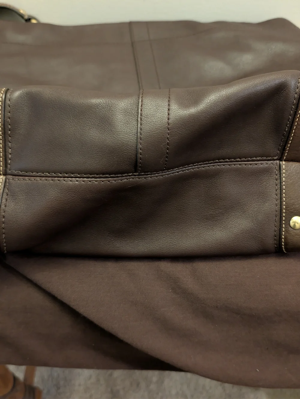 Coach Carly Brown Leather Boho Bag!